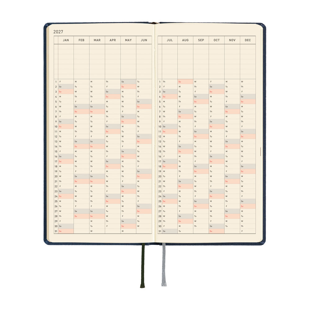 Hobonichi Weeks 2027 - Colors: Midnight Blue