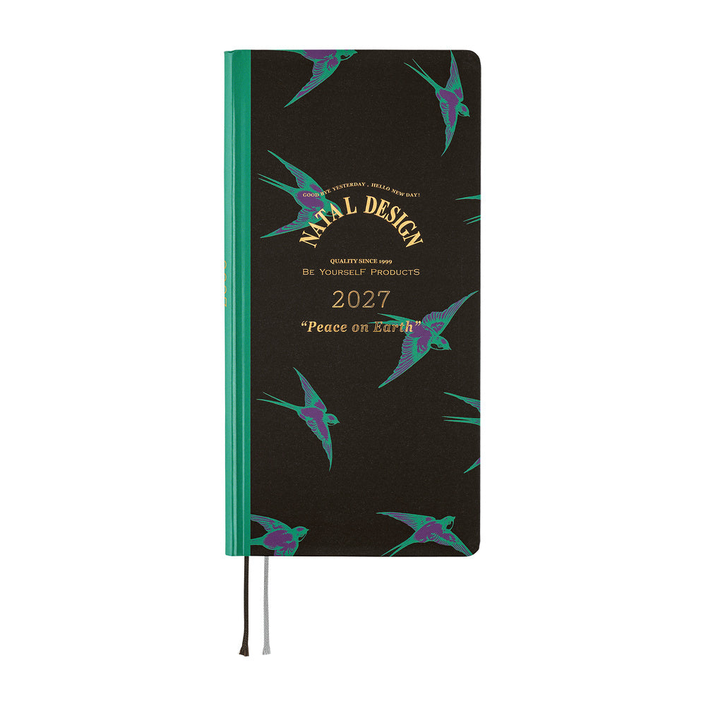 Hobonichi Weeks 2027 - Natal Design:  Lucky Swallow