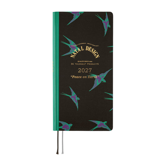 Hobonichi Weeks 2027 - Natal Design:  Lucky Swallow