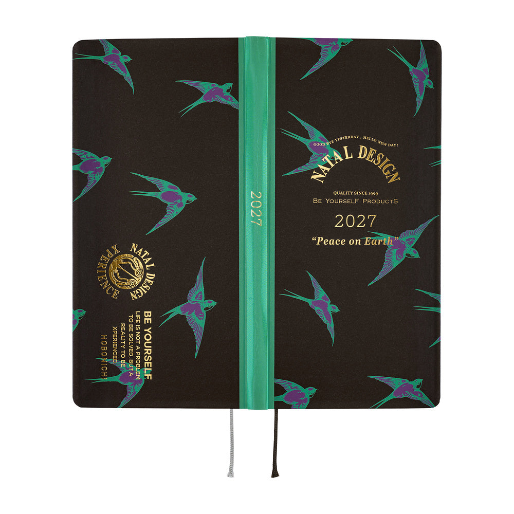 Hobonichi Weeks 2027 - Natal Design:  Lucky Swallow