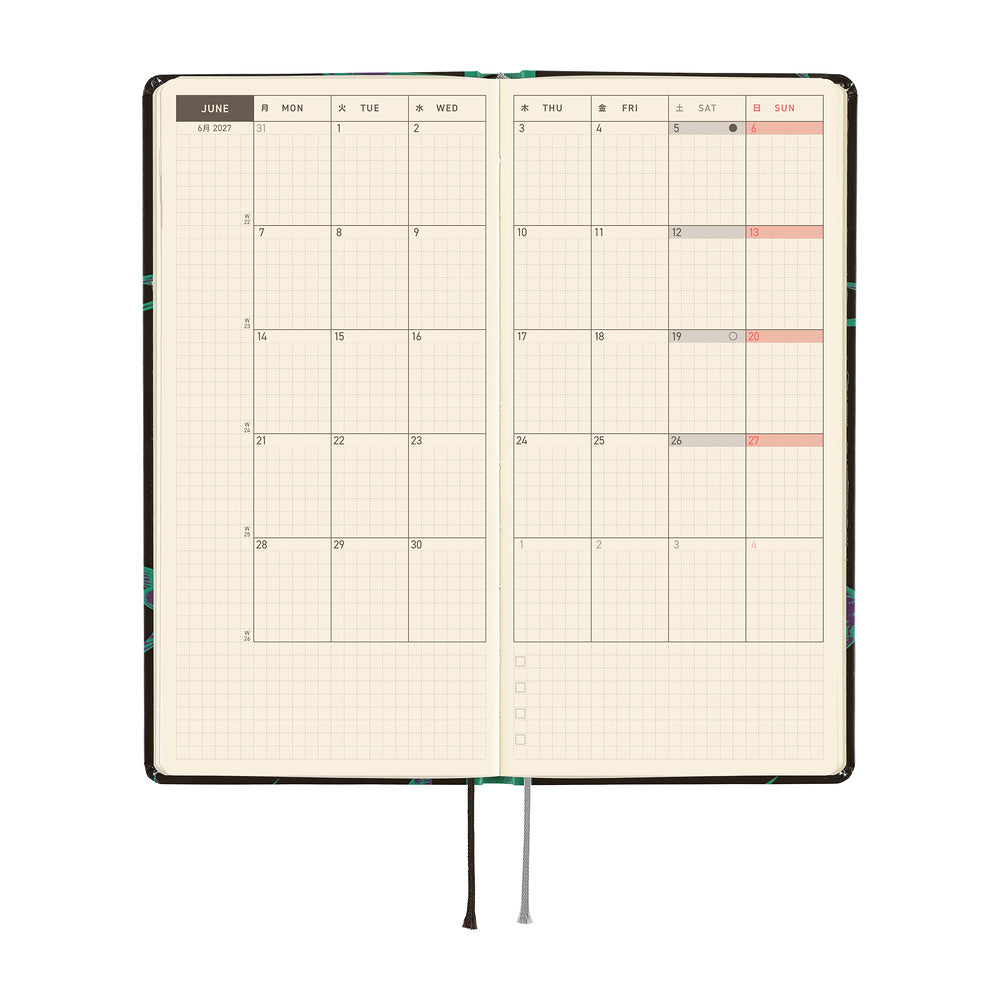 Hobonichi Weeks 2027 - Natal Design:  Lucky Swallow