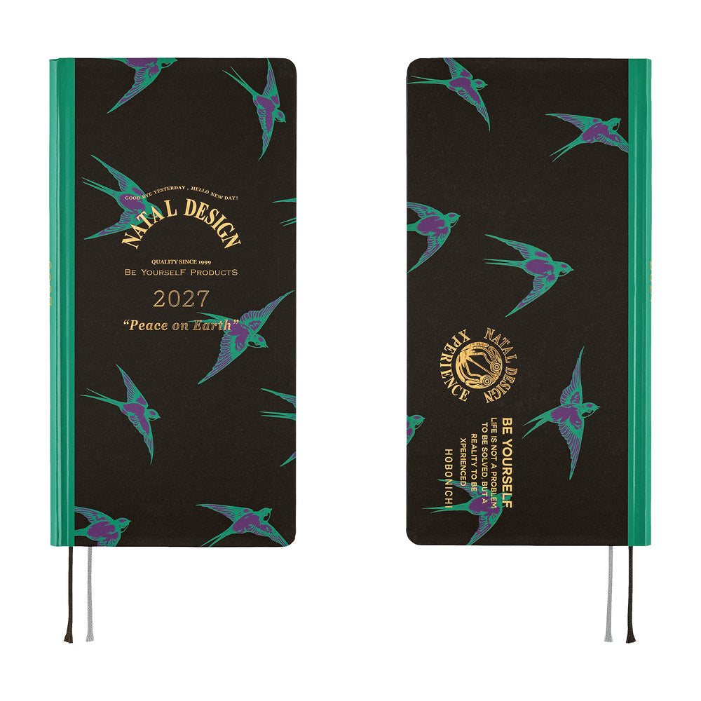 Hobonichi Weeks 2027 - Natal Design:  Lucky Swallow