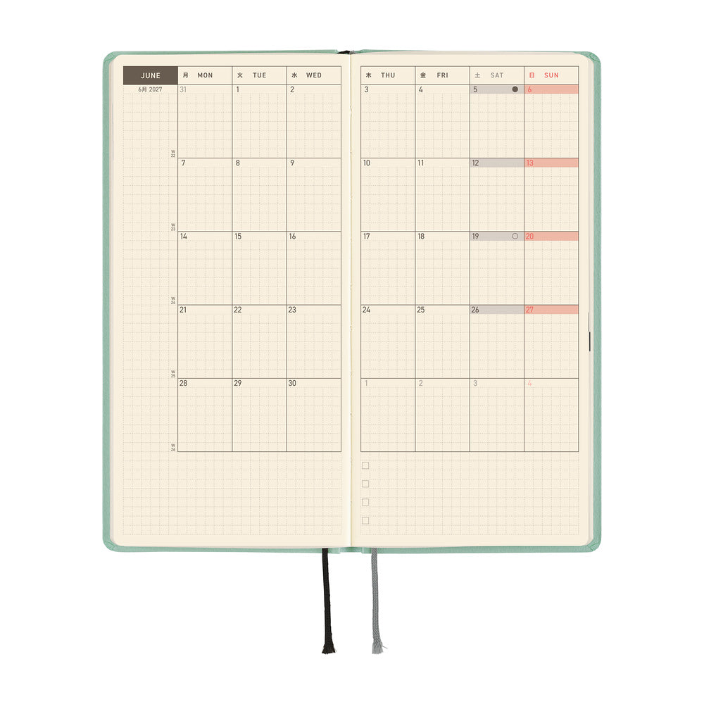 Hobonichi Weeks 2027 - Paper Series: Jade