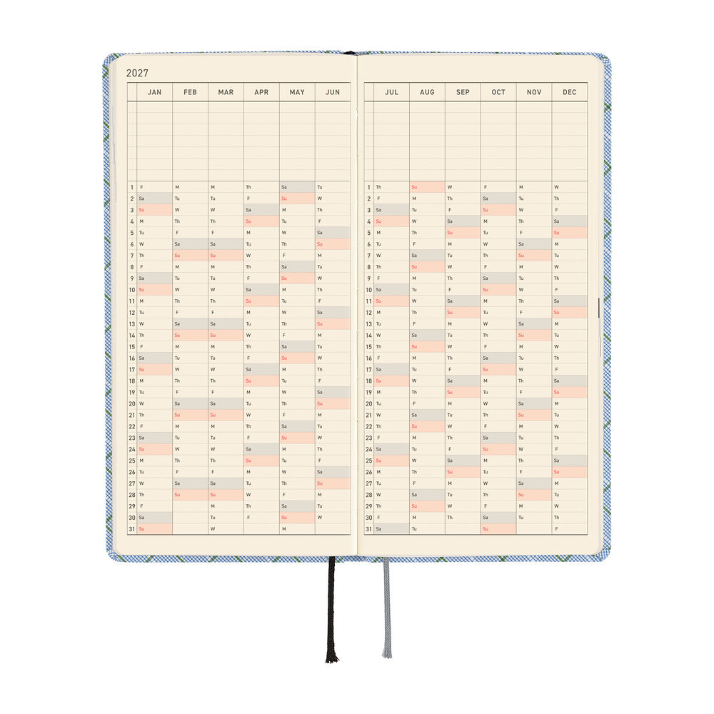 Hobonichi Weeks 2027 - Shirt Fabric: Graph Plaid