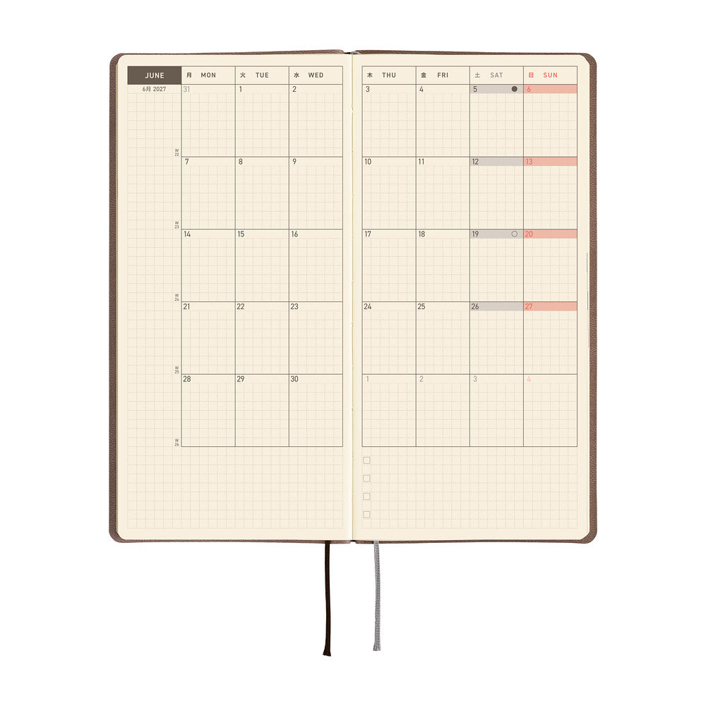Hobonichi Weeks 2027 - Smooth: Café au Lait
