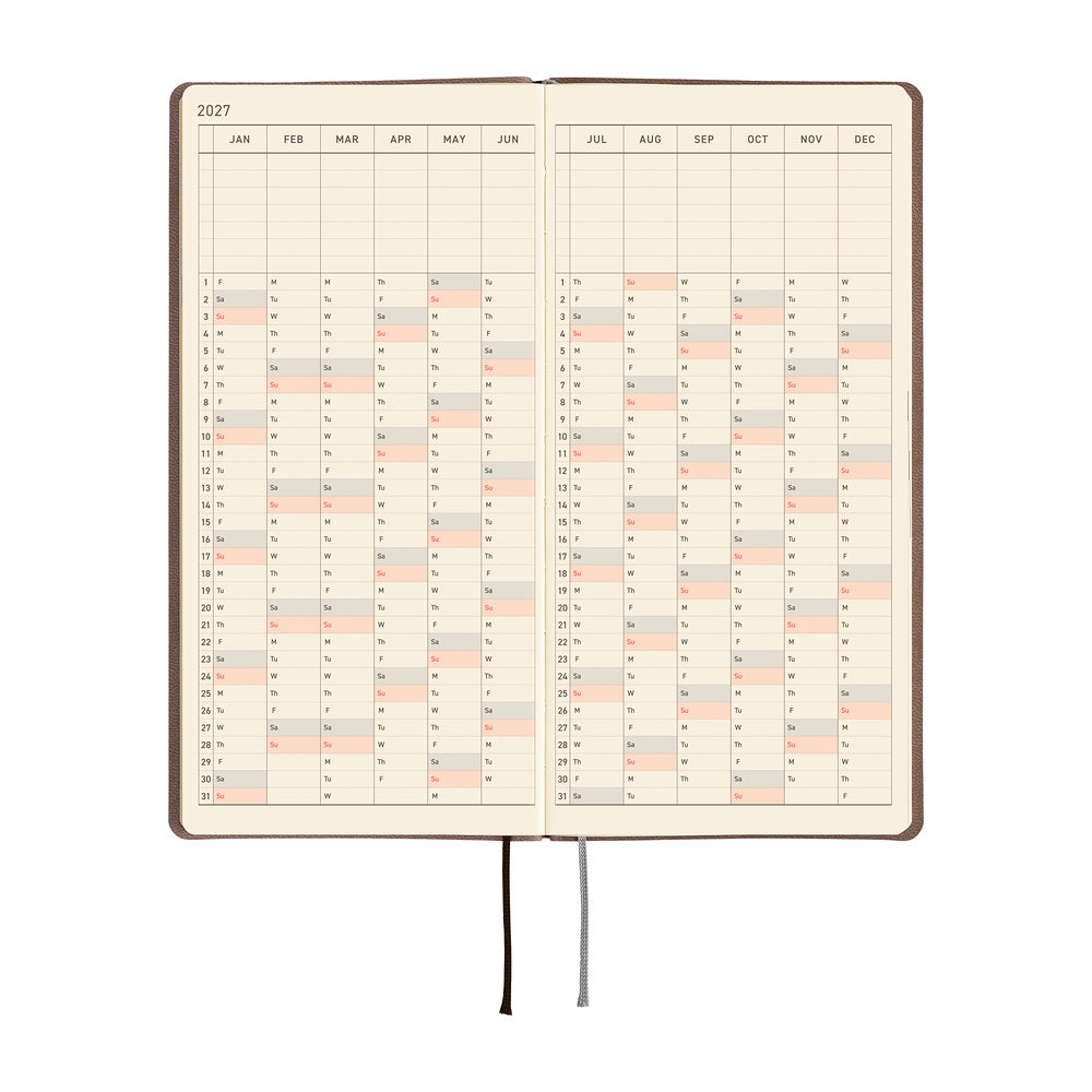 Hobonichi Weeks 2027 - Smooth: Café au Lait