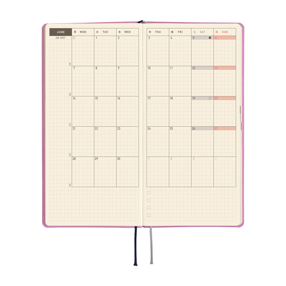 Hobonichi Weeks 2027 - Smooth: Lavender Milk