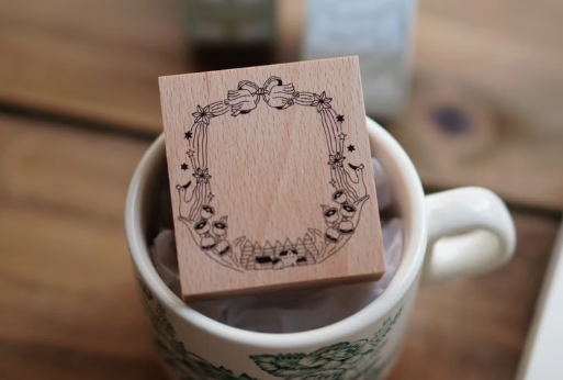 Ivy Snow Rubber Stamp - Swan Theater