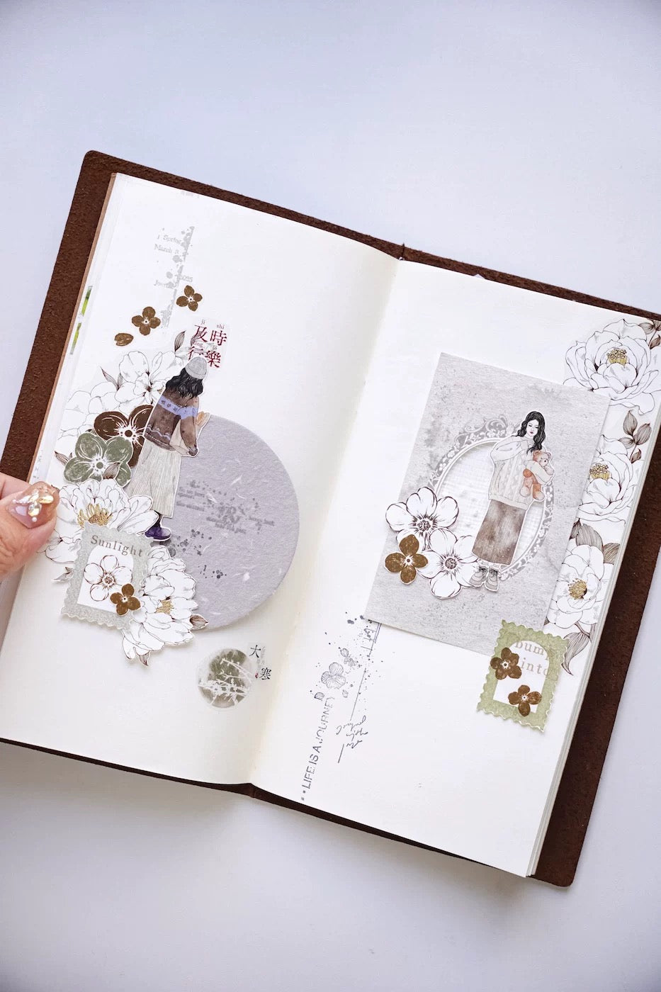 Jennyuanzi Mist White Camellia Matte PET Tape