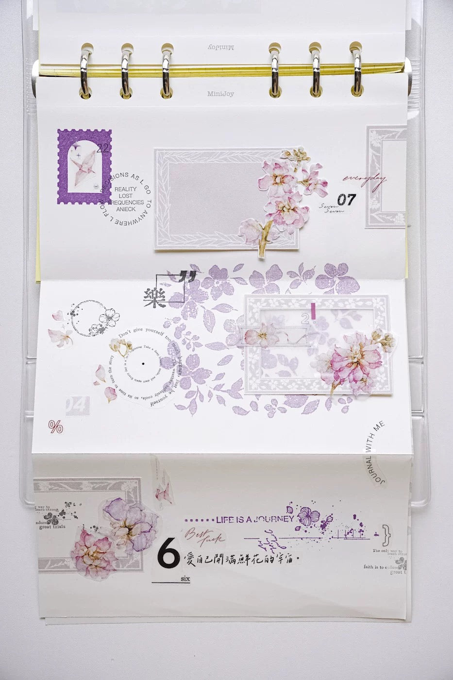 Jennyuanzi Wooden Stamp - Floral Background Block - 2 design