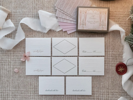 Jieyanow Atelier Embossed Cards with Envelope Set