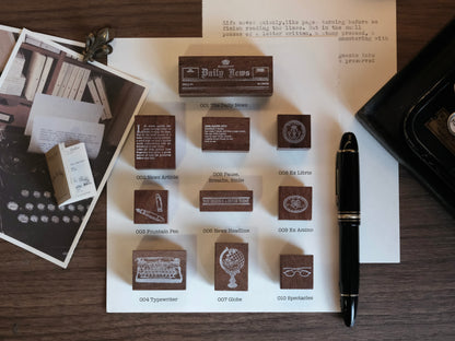 Jieyanow Atelier Rubber Stamp - Letters For Today, 10 designs