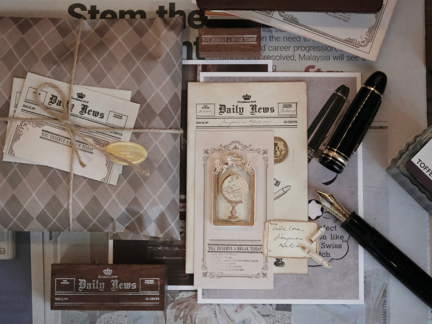 Jieyanow Atelier Rubber Stamp - Letters For Today, 10 designs