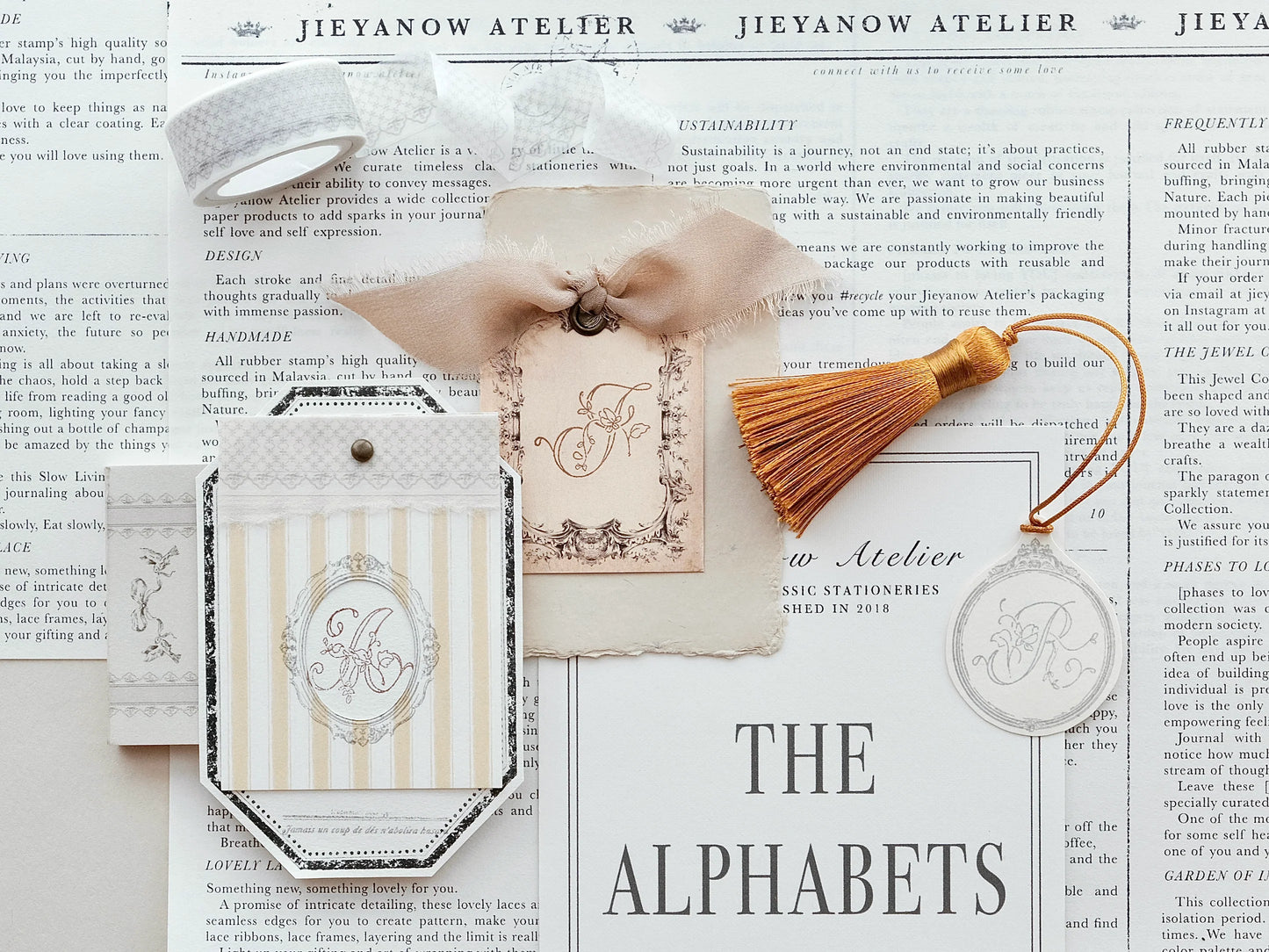 Jieyanow Atelier Rubber Stamp - The Alphabets - Individual Stamps