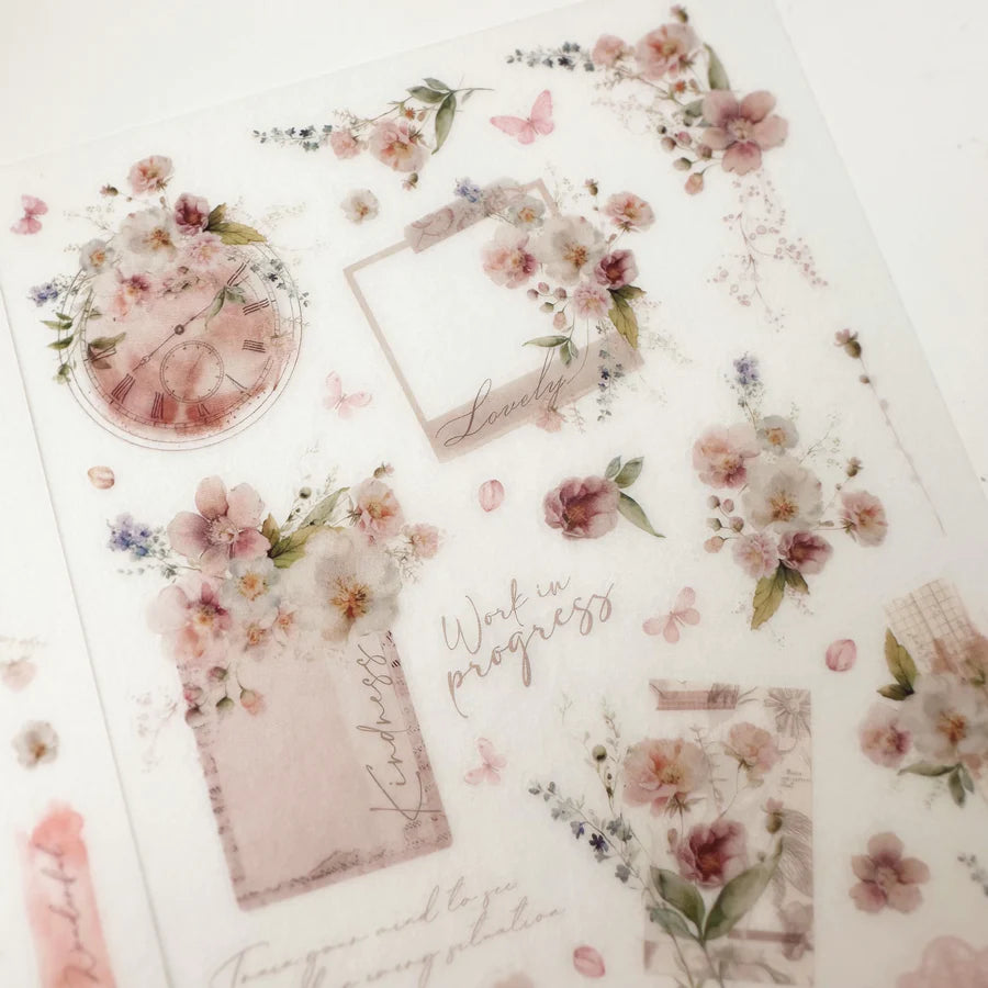 Journal Pages Print-On Stickers - Serene Floral
