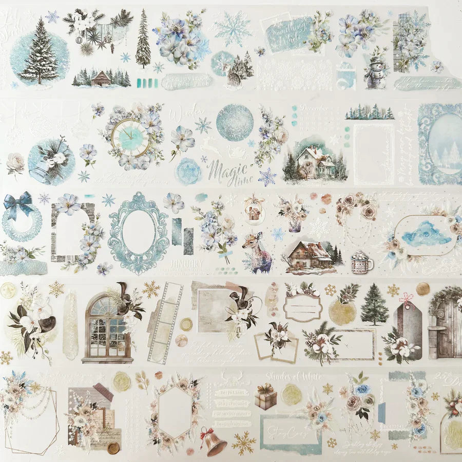 Journal Pages Snow Way Out Tape, with Crystal Texture Effect, 75mm