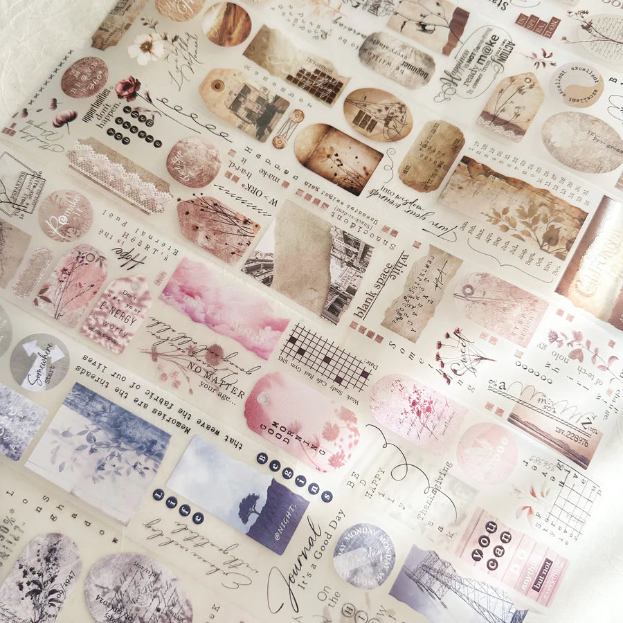Journal Pages To Be Continuous Die-Cut Washi Tape & PET Tape