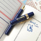 Littlelu x Kaweco Working Hard Fountain Pen - Navy, with Gold Clip