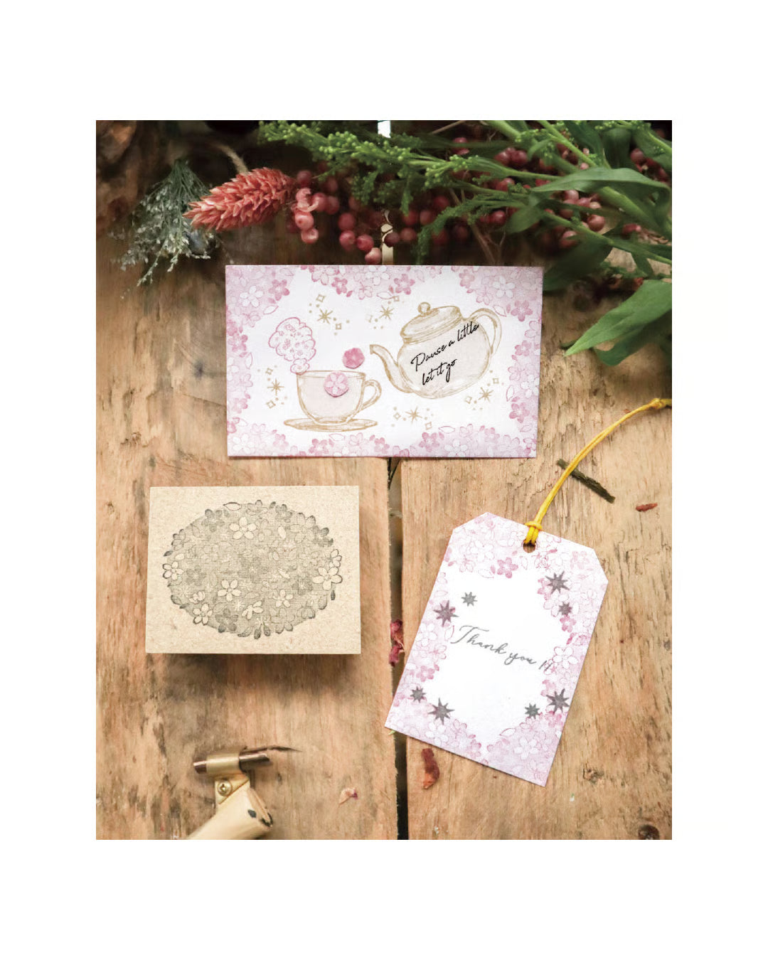 Keibunsha Rubber Stamp - Tone Stamp - Cherry Blossom