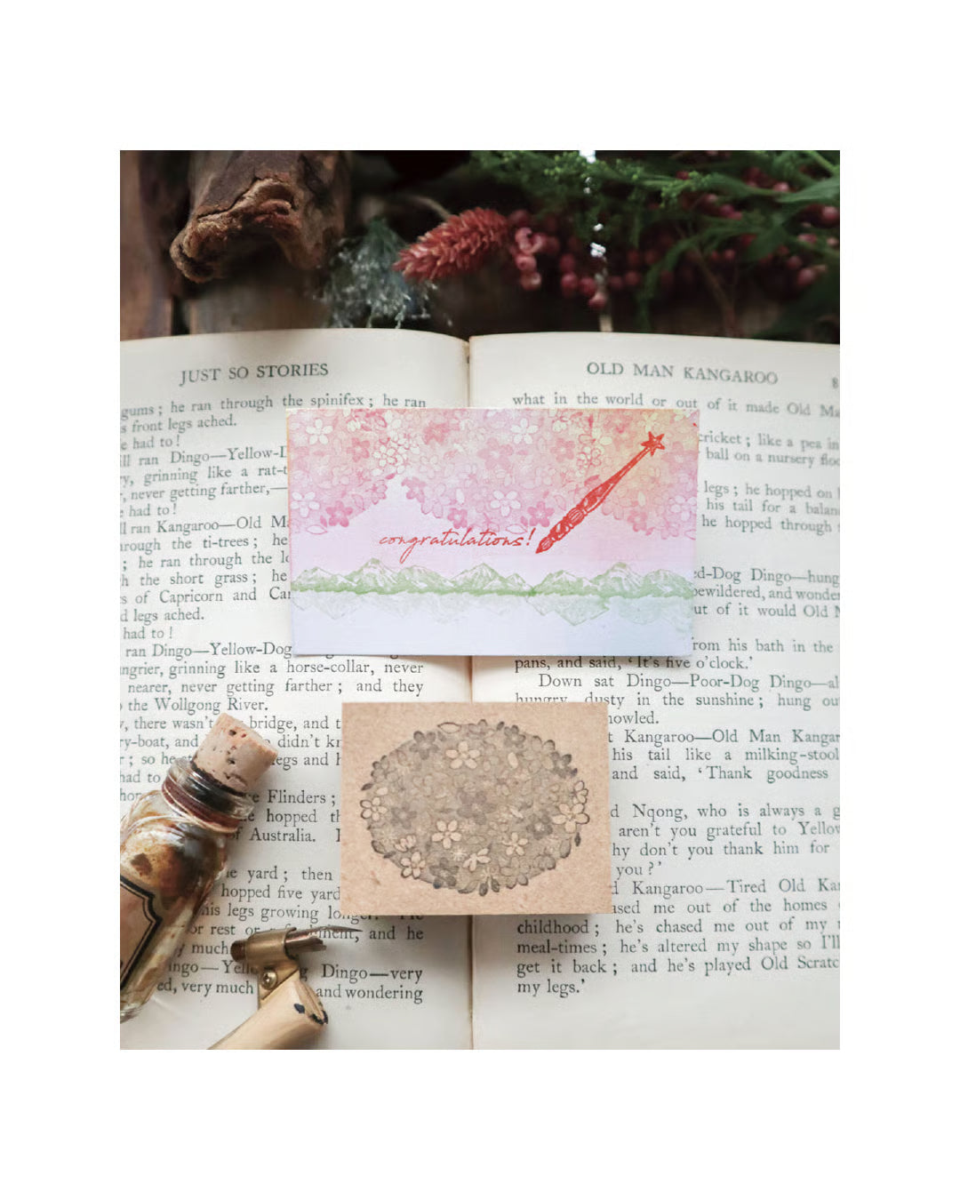 Keibunsha Rubber Stamp - Tone Stamp - Cherry Blossom