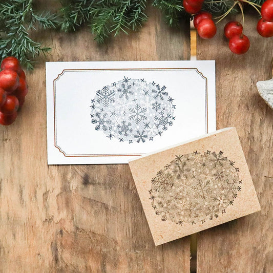 Keibunsha Rubber Stamp - Tone Stamp - Snowflakes