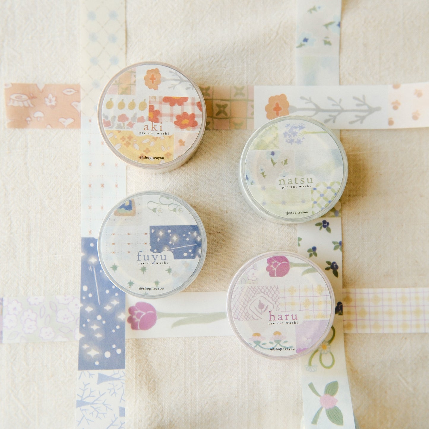 Teayou Kiritori Pre-cut Washi Tape - Seasons