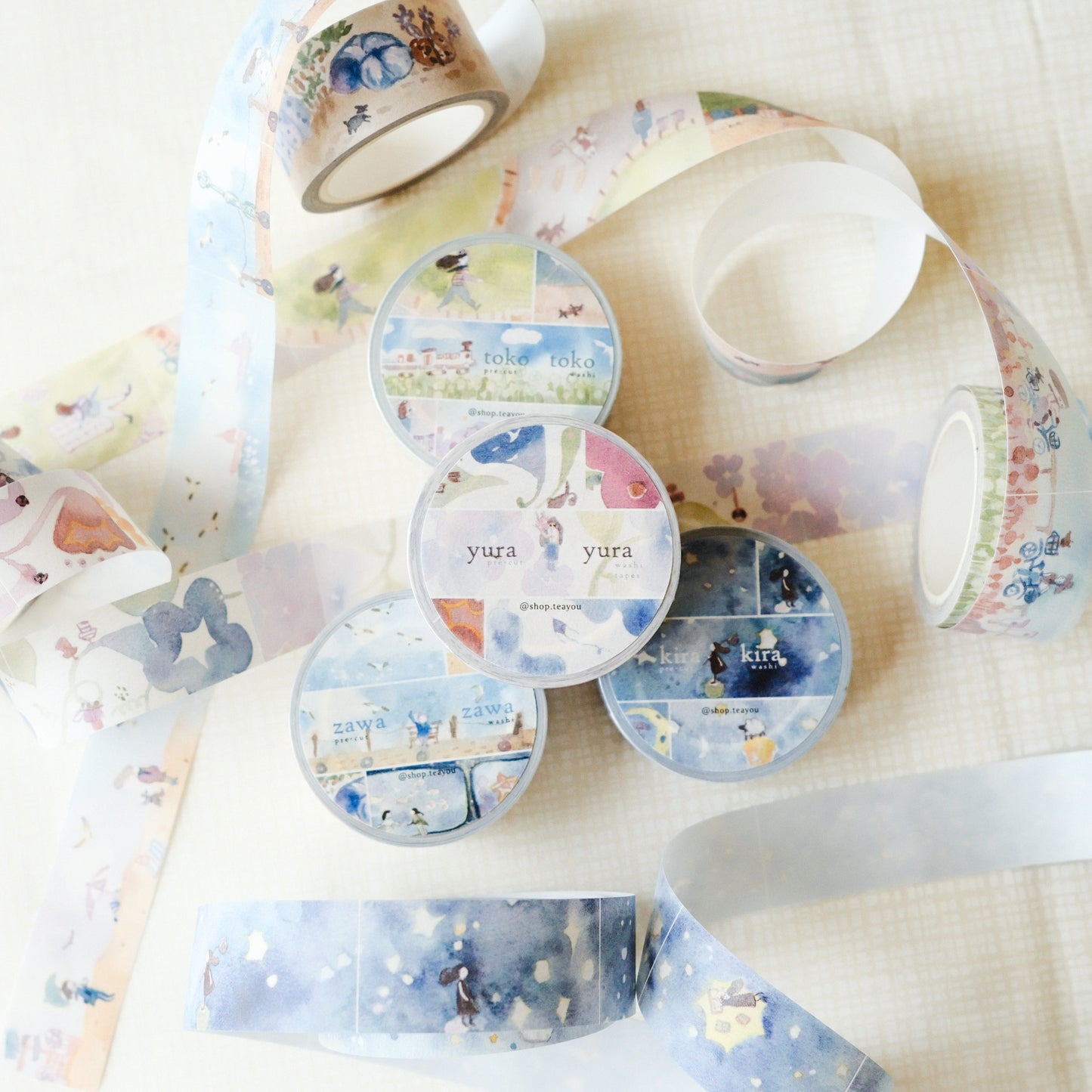 Teayou Kiritori Pre-cut Washi Tape - Scenery