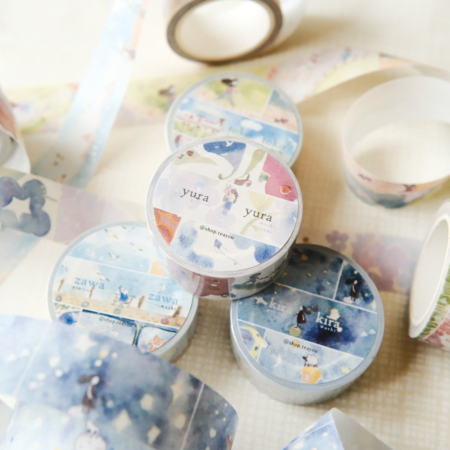 Teayou Kiritori Pre-cut Washi Tape - Scenery