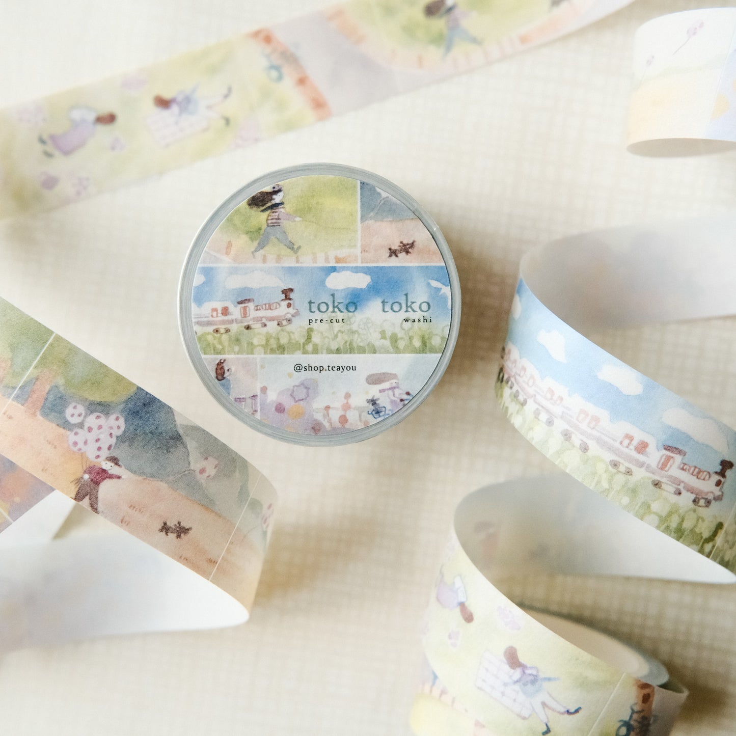 Teayou Kiritori Pre-cut Washi Tape - Scenery