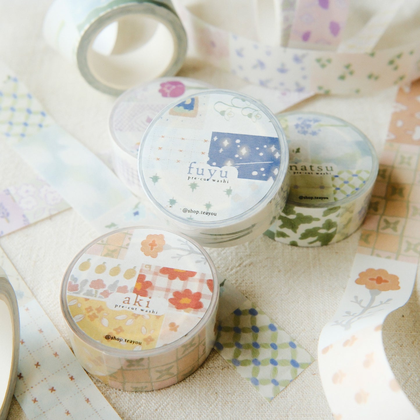 Teayou Kiritori Pre-cut Washi Tape - Seasons
