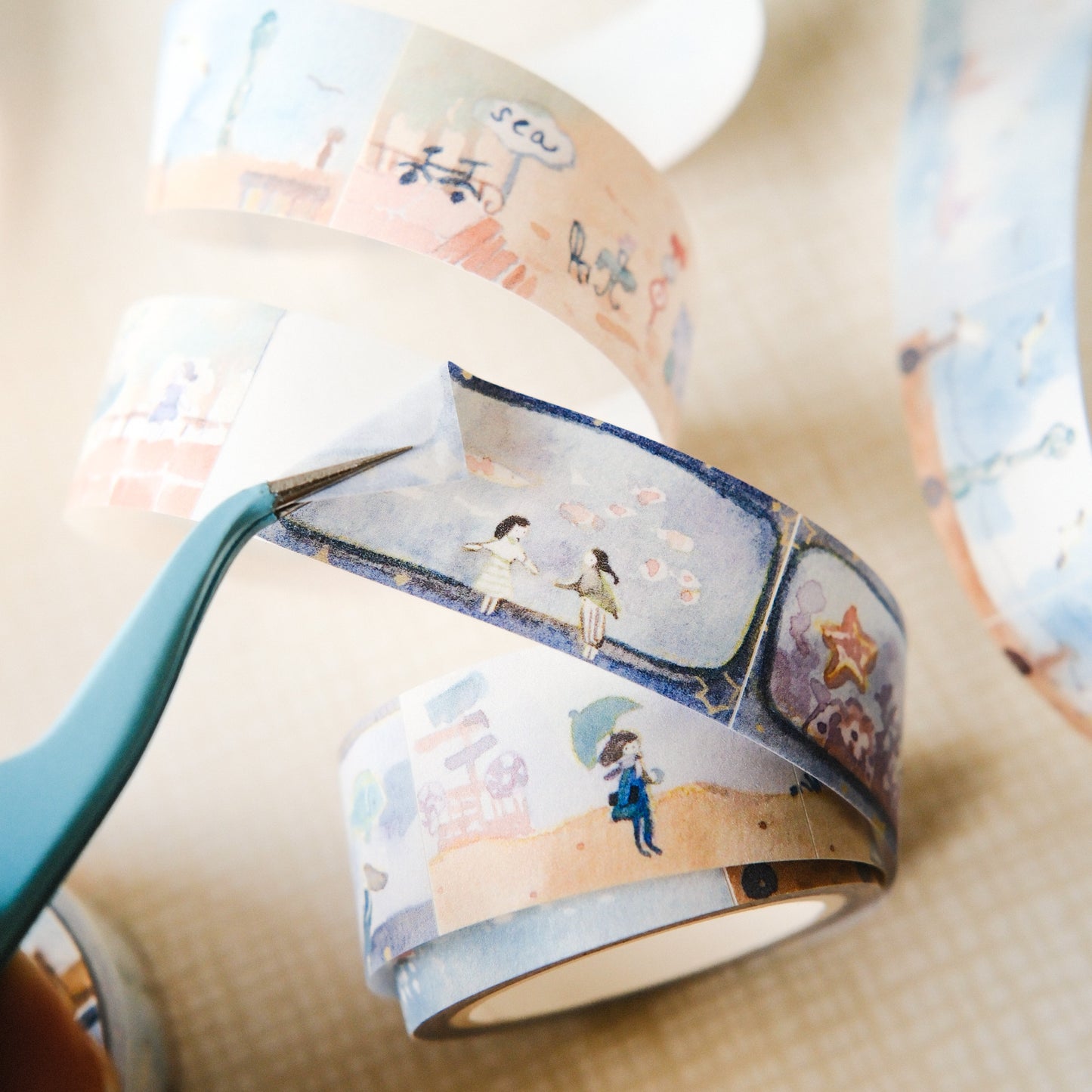 Teayou Kiritori Pre-cut Washi Tape - Scenery