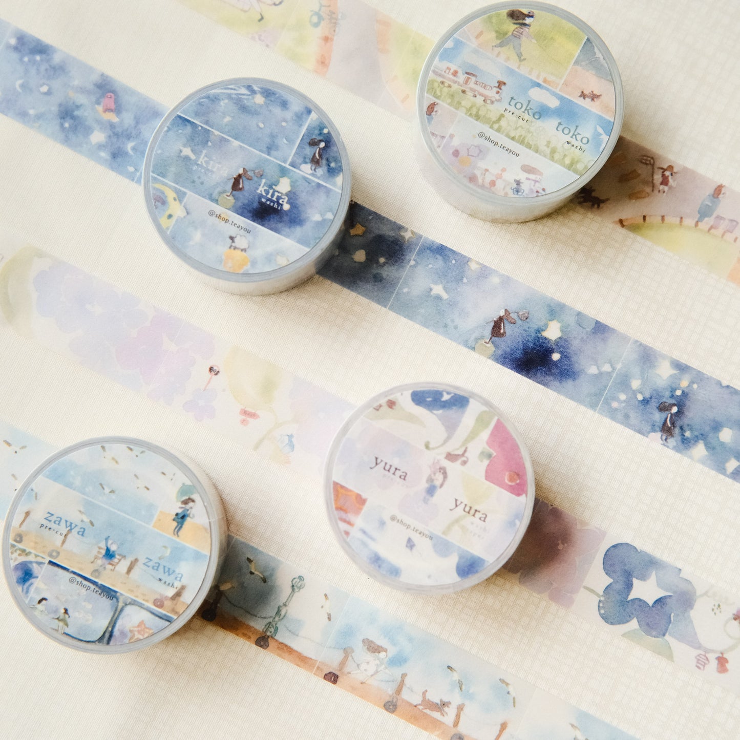 Teayou Kiritori Pre-cut Washi Tape - Scenery