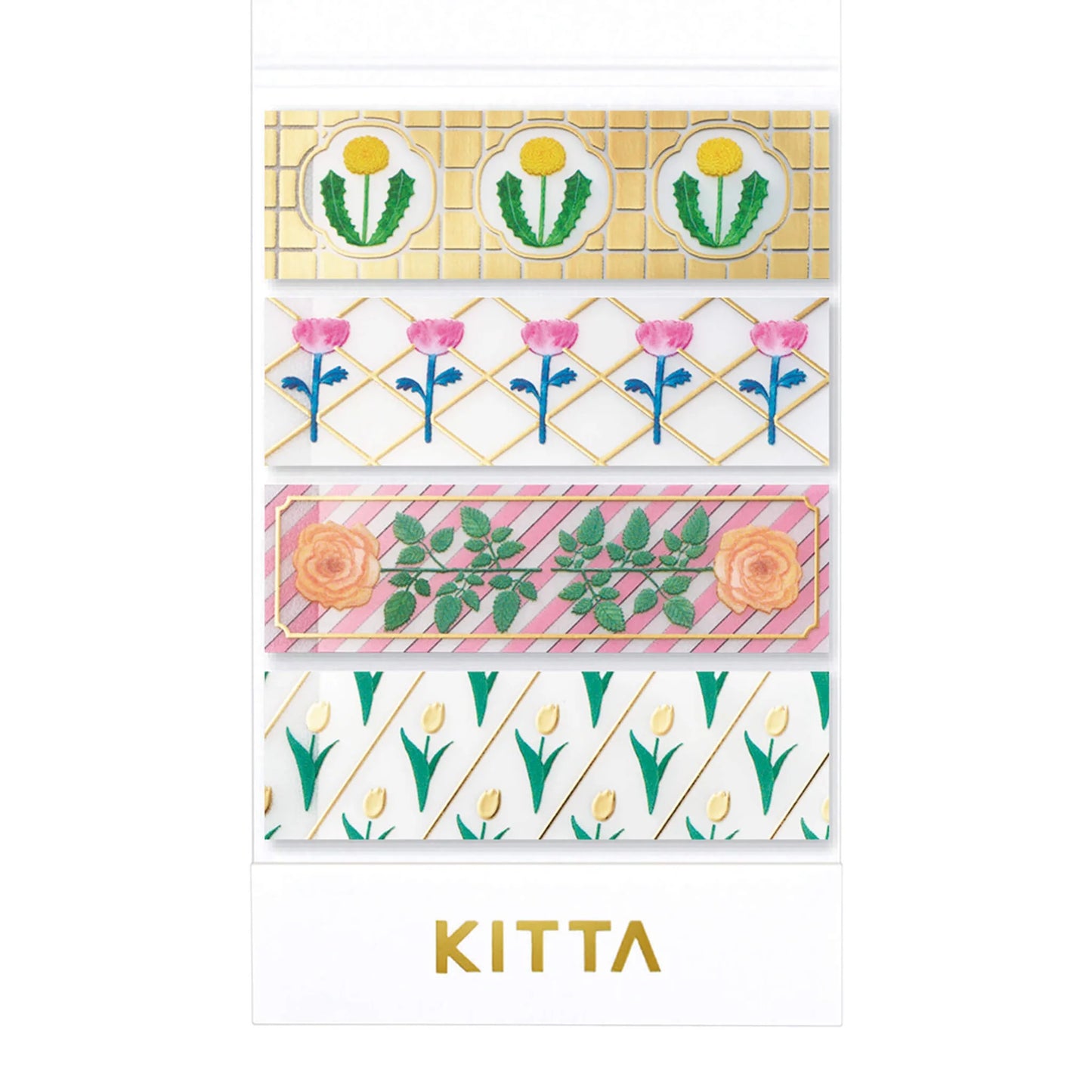 KITTA Clear Portable Washi Tape, Gift - Gold Foil