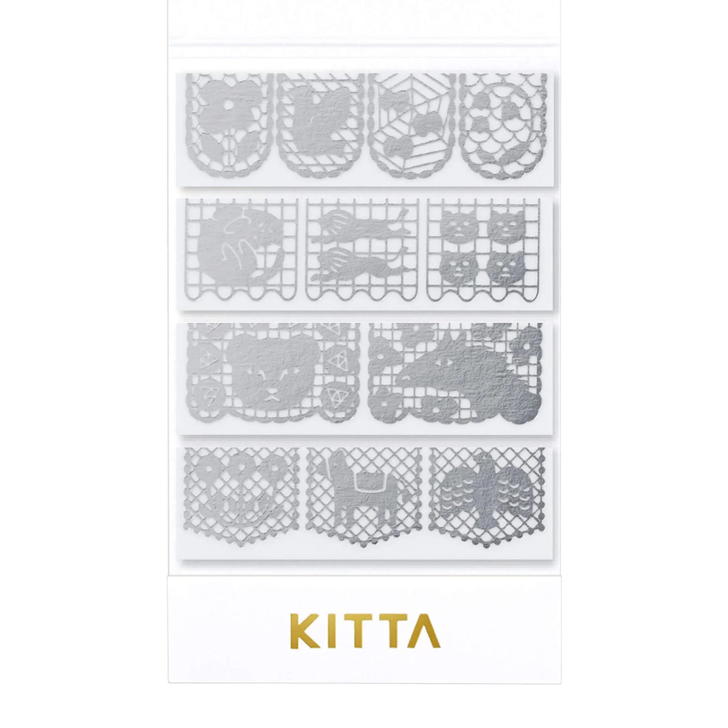 KITTA Portable Silver Foil Washi Tape, Lace
