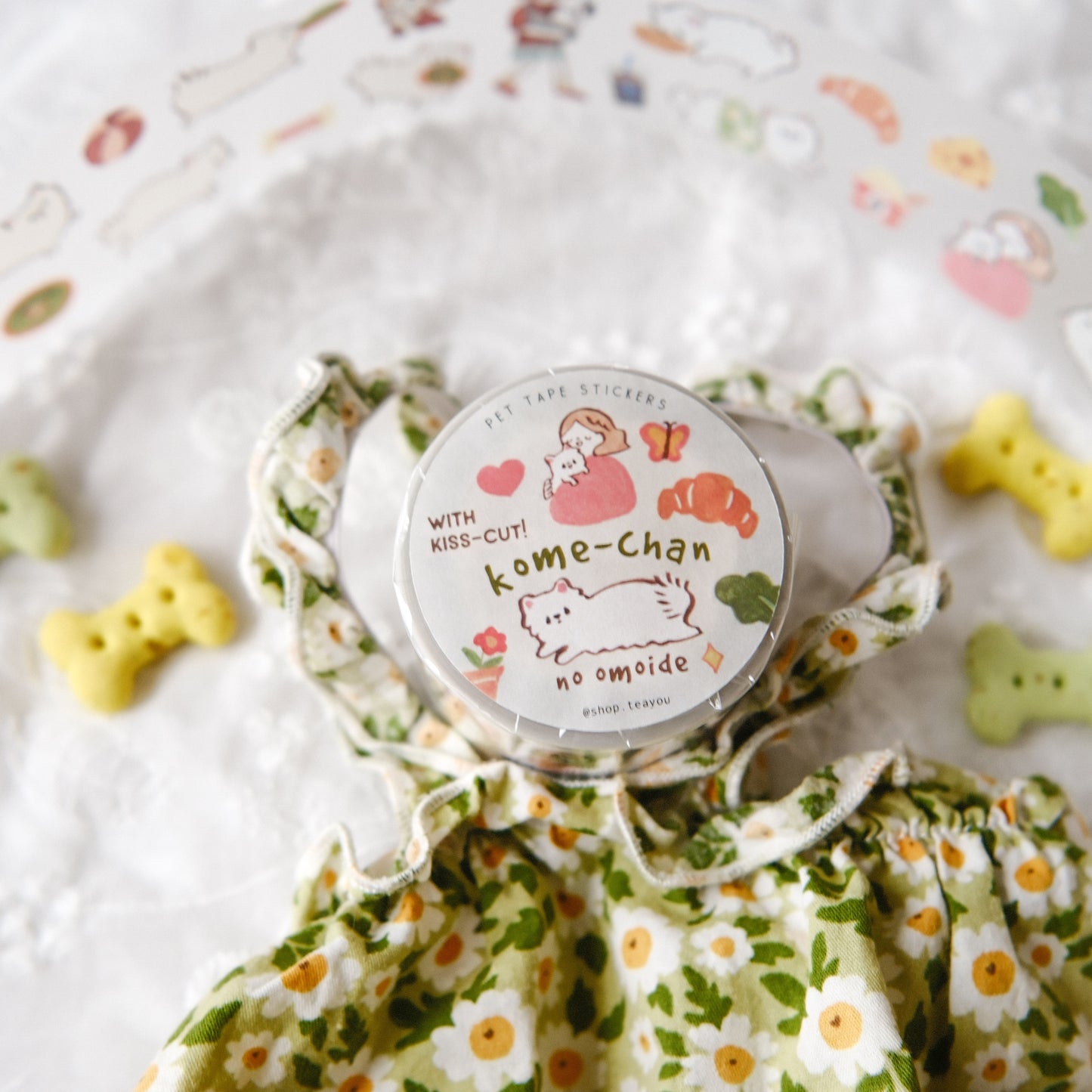 Teayou Kiss-cut PET Tape - Kome-Chan