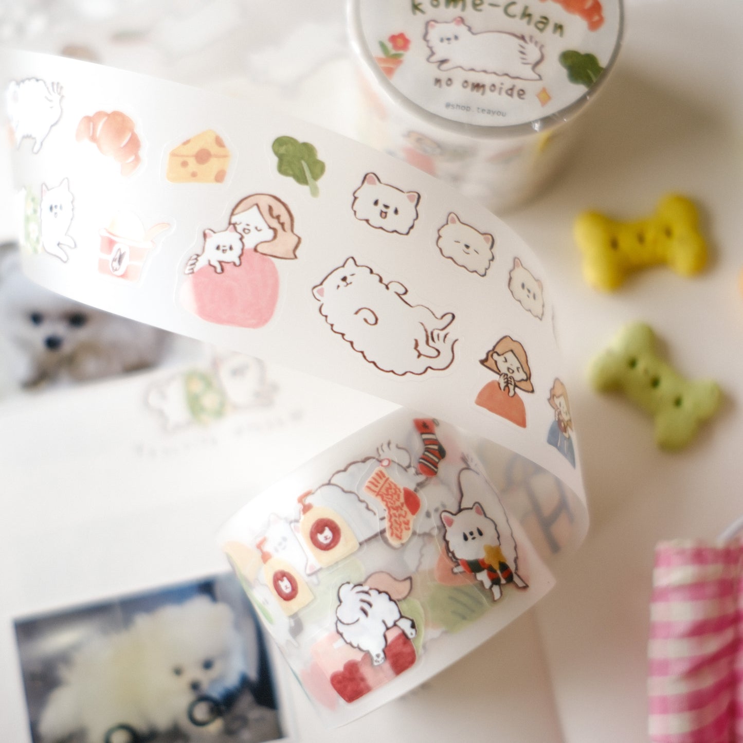 Teayou Kiss-cut PET Tape - Kome-Chan