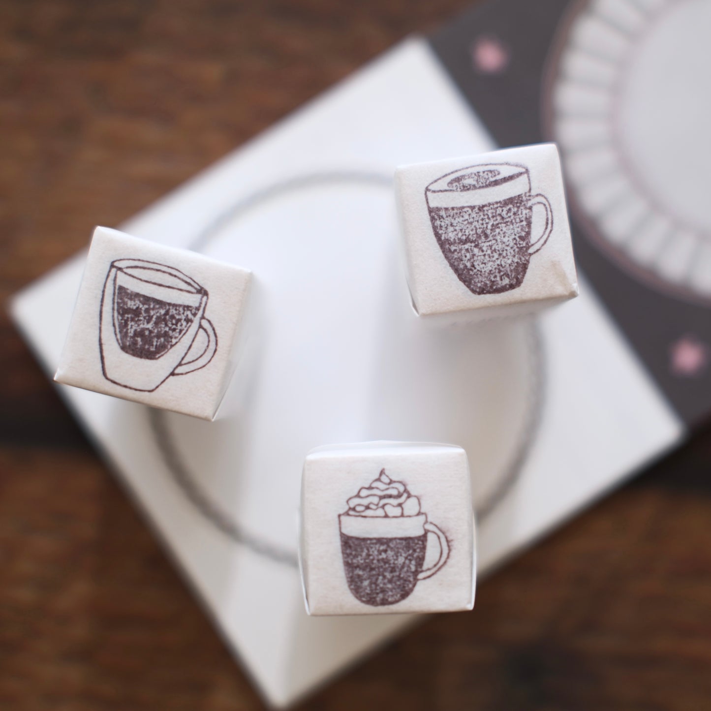 kurukynki Day To Day Cafe Series mini rubber stamps - 12 designs