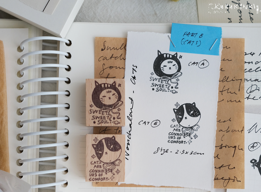 kurukynki rubber stamp - Nonchalant collection - Cat