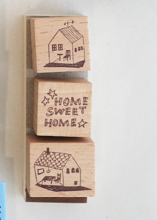 kurukynki mini rubber stamp - Nonchalant collection - Home Sweet Home
