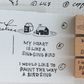kurukynki mini rubber stamp - Nonchalant collection - House&Words