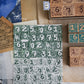kurukynki Numeric Rubber Stamp Set - Dark/Light, 2 sizes