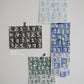 kurukynki Numeric Rubber Stamp Set - Dark/Light, 2 sizes