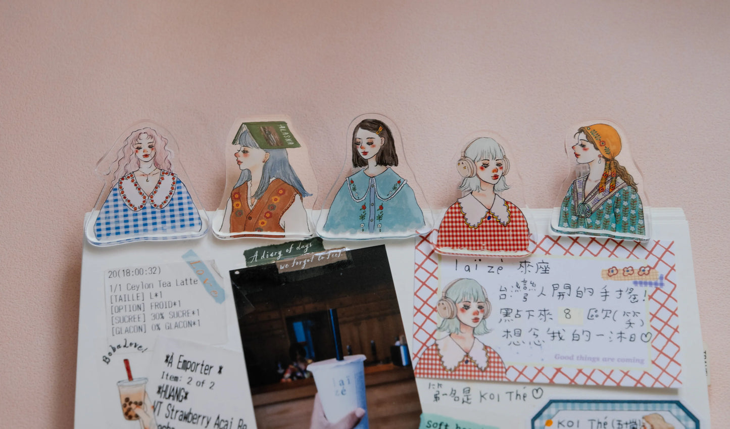 La Dolce Vita Acrylic Clips - Sweet Slow Journey, 6 designs