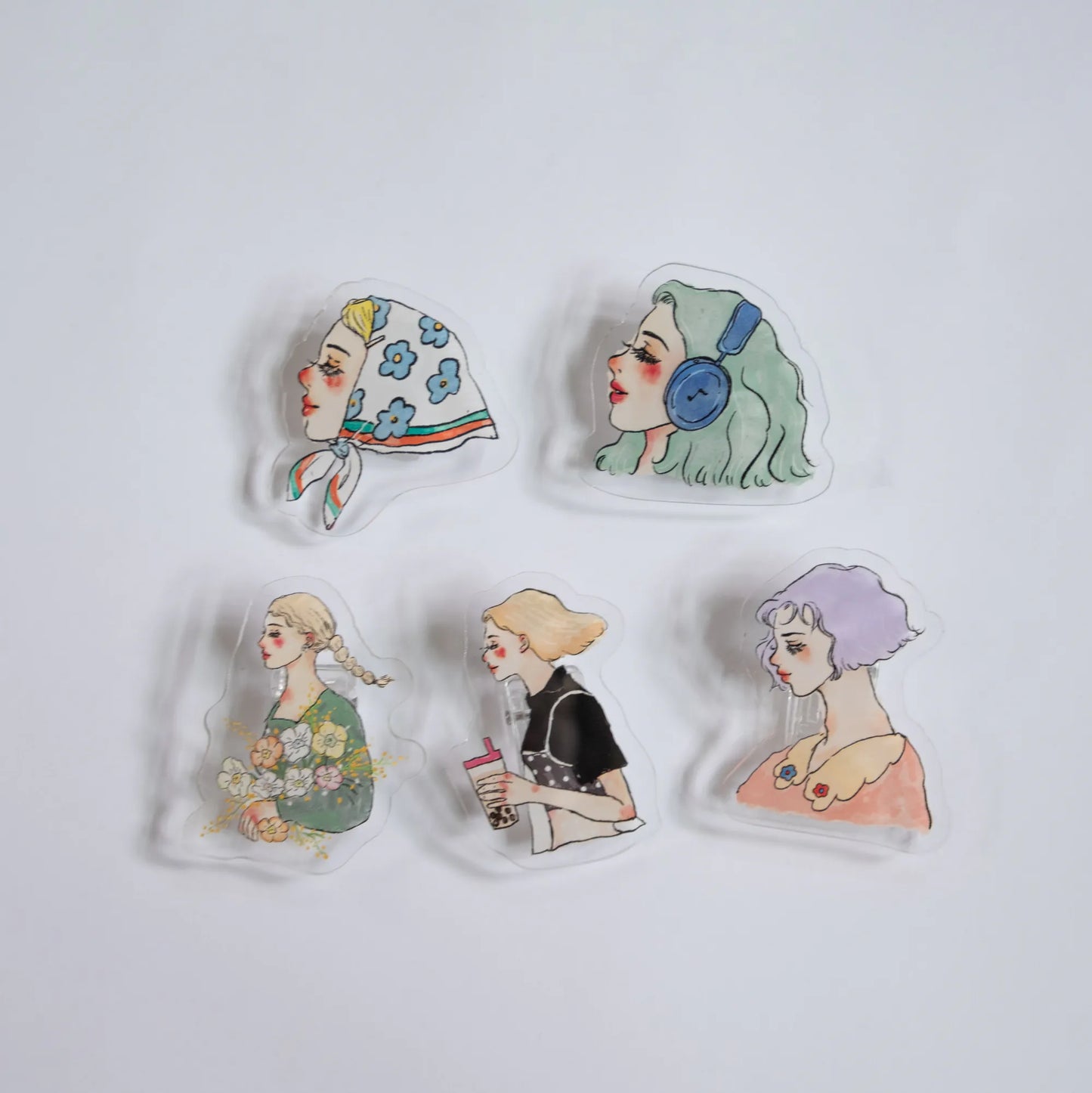 La Dolce Vita Acrylic Clip - Let's Walk Forward Happily, Together