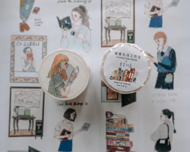 La Dolce Vita Life in a Bookstore Washi Tape