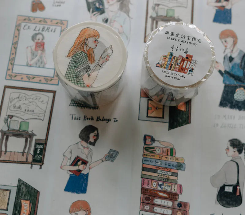 La Dolce Vita Life in a Bookstore Washi Tape