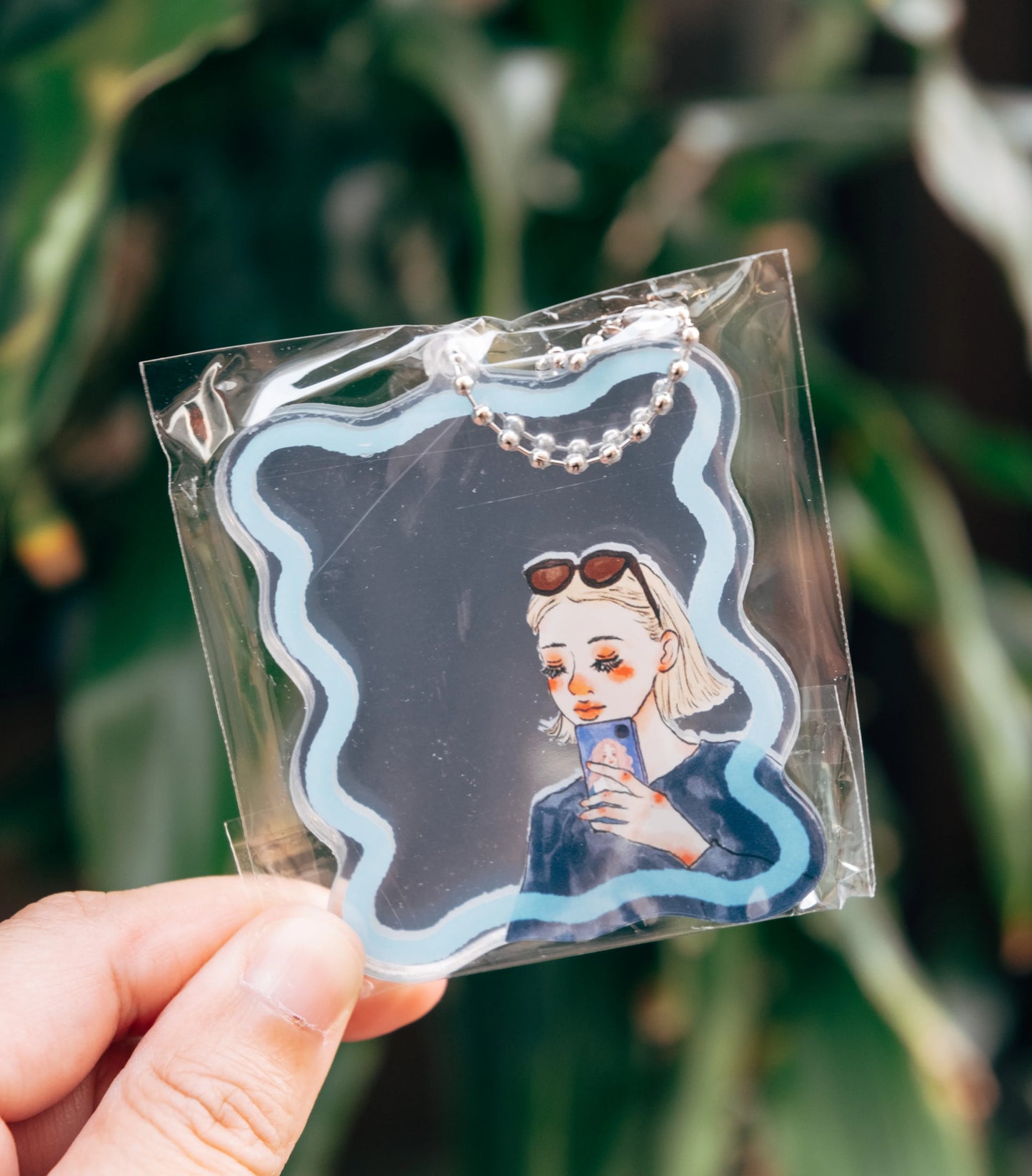 La Dolce Vita Acrylic Mirror Charm - Sunglasses Girl