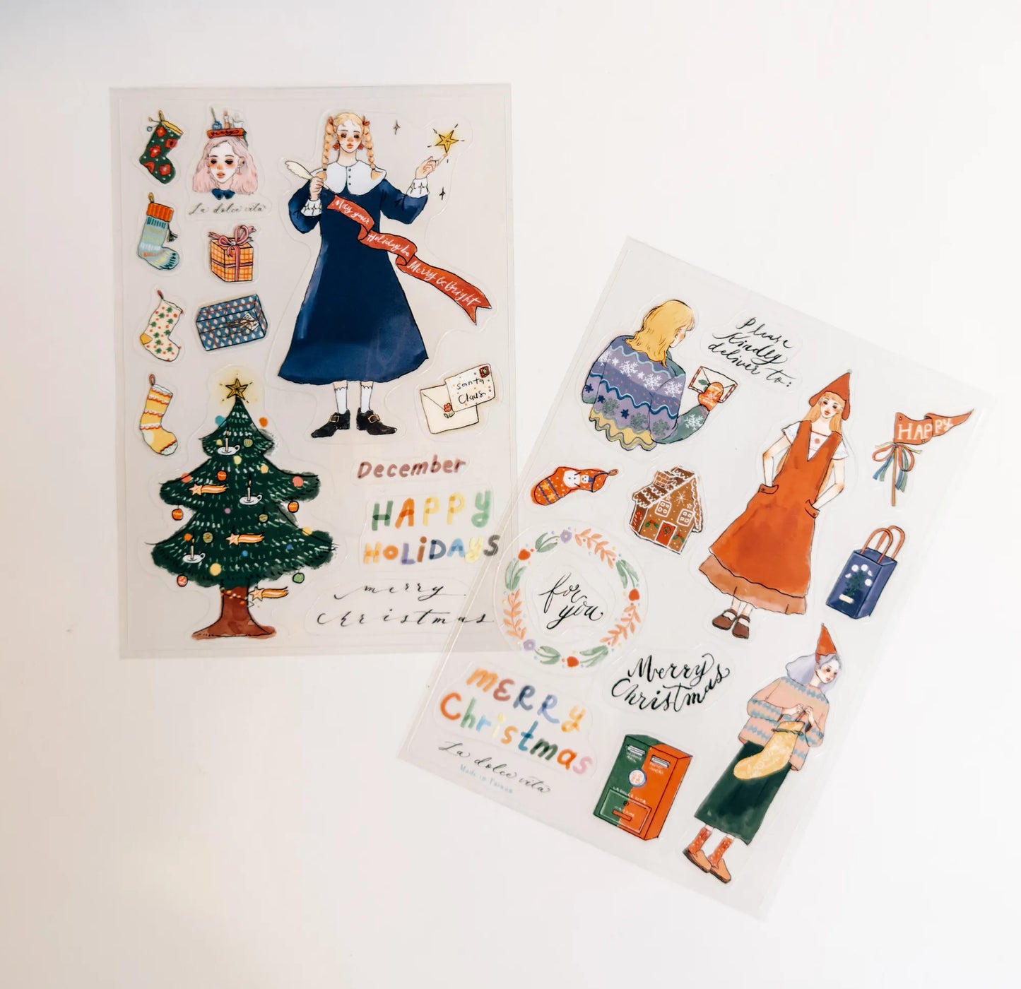 La Dolce Vita Transparent Die-cut Sticker Set - Merry LDV Christmas