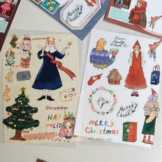 La Dolce Vita Transparent Die-cut Sticker Set - Merry LDV Christmas