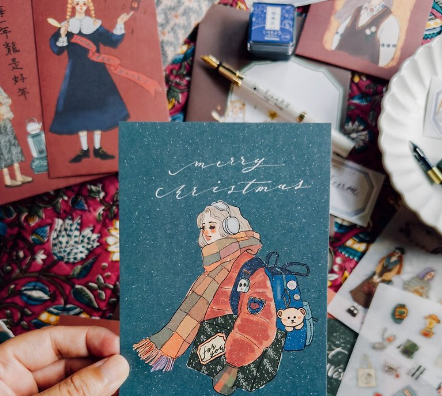 La Dolce Vita Post Card - X'mas Morning Girl